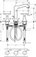 HANSGROHE Metropol Classic Смеситель для раковины на 3 отверстия, ручки крестики Цвет: Хром, золото 