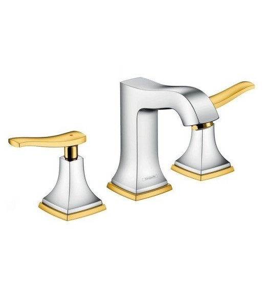 HANSGROHE Metropol Classic Смеситель для раковины на 3 отверстия, ручки палочки Цвет: Хром, золото 