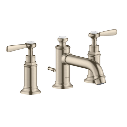 AXOR HANSGROHE Montreux Смеситель для раковины на 3 отверстия с рычаговыми рукоятками, керамические вставки Цвет: Никель шлифованный