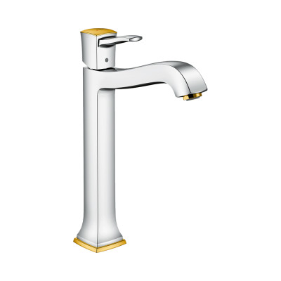 HANSGROHE Metropol Classic Смеситель высокий для накладной раковины Однорычажный Цвет: Хром, золото 