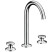 HANSGROHE Axor One Смеситель для раковины на 3 отверстия, Select 170, со сливным клапаном Push-Open Цвет: Хром 