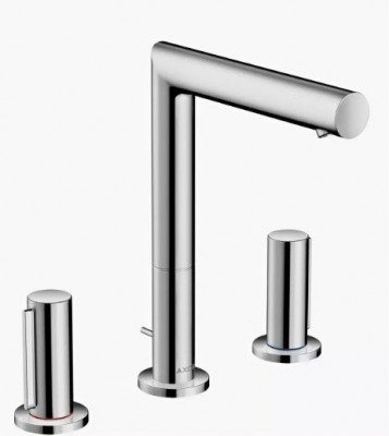 HANSGROHE AXOR Uno смеситель для раковины 200, на 3 отверстия, с рукояткой ZERO, со сливным набором